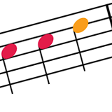 Illustration de partition coloré